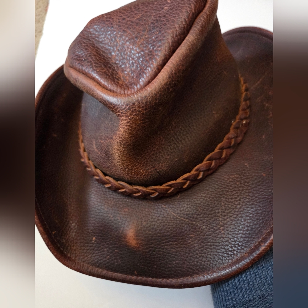 Leather Cowboy / Rancher Hat